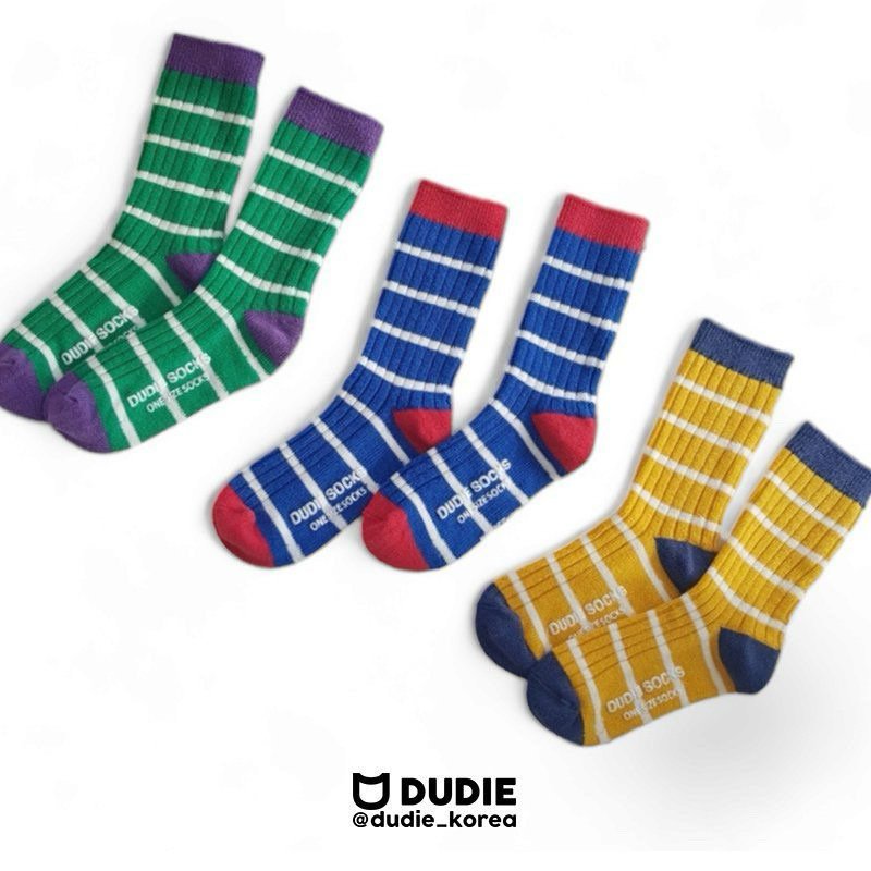 Dudie - Korean Children Fashion - #prettylittlegirls - Striped Set (set of 3) - 3
