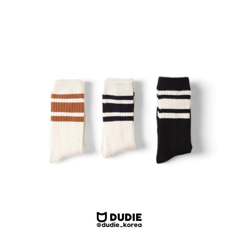 Dudie - Korean Children Fashion - #todddlerfashion - Three Stripe Color Set (set of 3) - 2