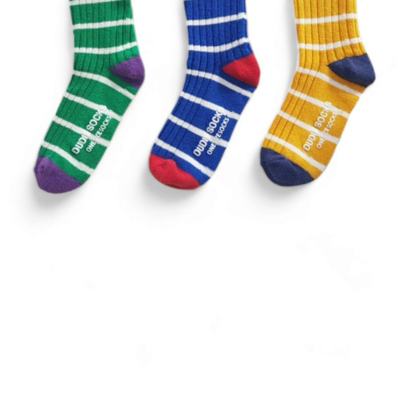 Dudie - Korean Children Fashion - #toddlerclothing - Striped Set (set of 3) - 5