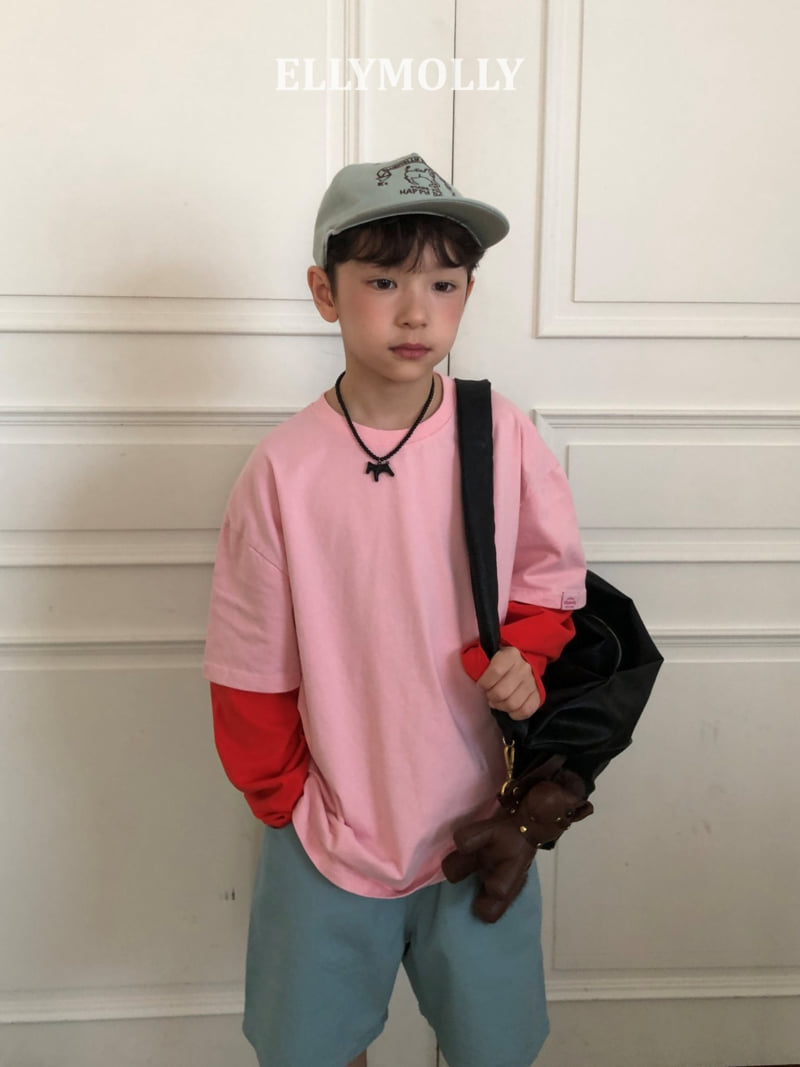 Ellymolly - Korean Children Fashion - #Kfashion4kids - Cocoa Color Block Tee - 7