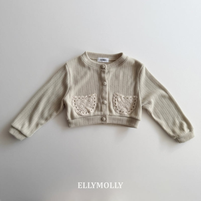 Ellymolly - Korean Children Fashion - #kidzfashiontrend - Emilia Eyelet Cardigan - 4