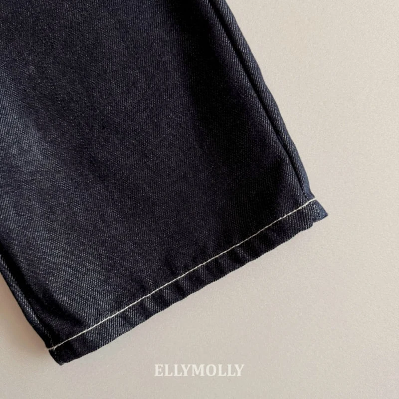 Ellymolly - Korean Children Fashion - #Kfashion4kids - Flap Back Denim Pants - 5