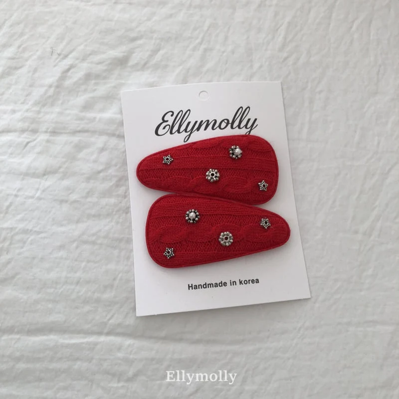 Ellymolly - Korean Children Fashion - #kidzfashiontrend - Knit Pearl Hairpin - 4