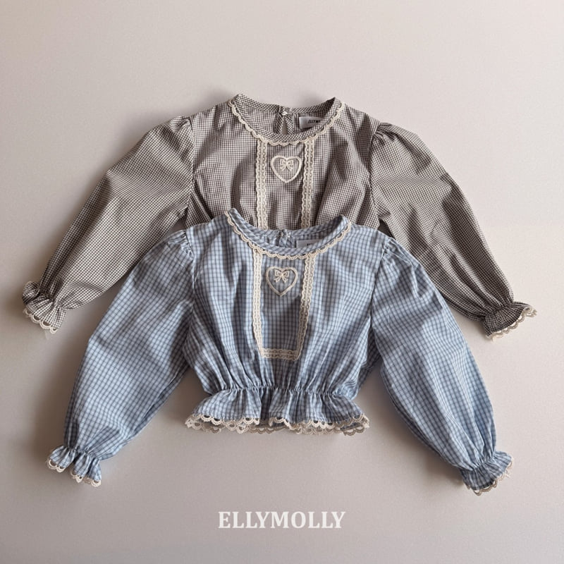 Ellymolly - Korean Children Fashion - #childofig - Lulu Check Blouse