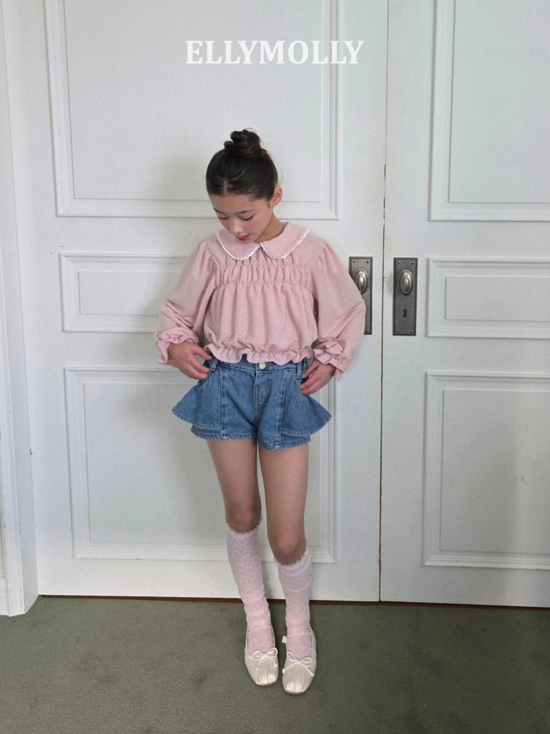 Ellymolly - Korean Children Fashion - #childofig - Laura Rounded Collar Blouse - 12