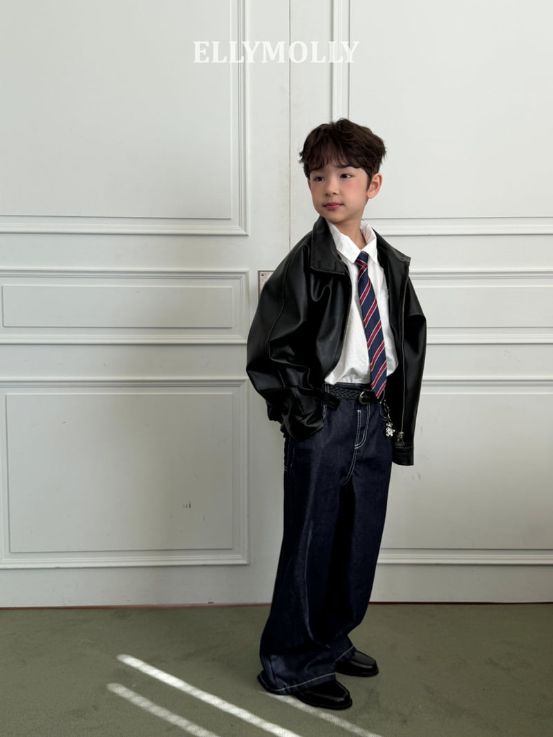 Ellymolly - Korean Children Fashion - #childofig - Flap Back Denim Pants - 11
