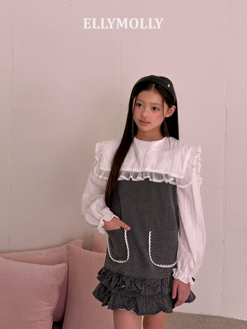 Ellymolly - Korean Children Fashion - #childofig - Little Pocket Frill One-piece - 9