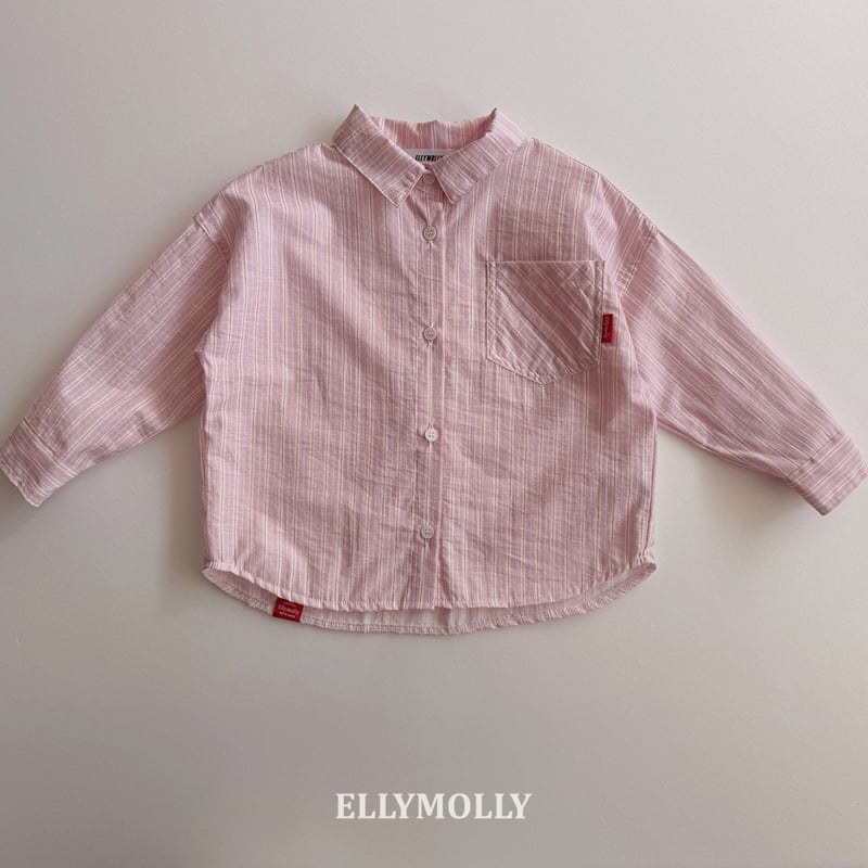 Ellymolly - Korean Children Fashion - #prettylittlegirls - Clear Stripe Shirt - 4