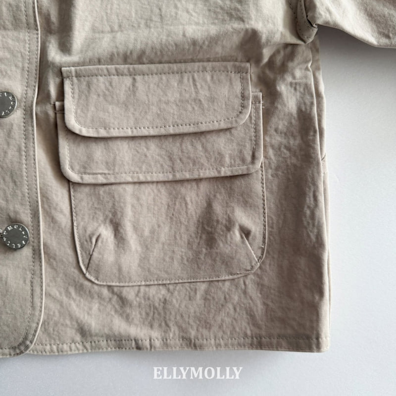 Ellymolly - Korean Children Fashion - #childrensboutique - Sand Walk Symbol Jacket - 11