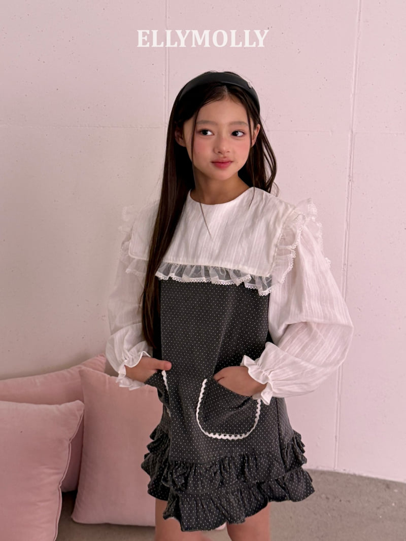 Ellymolly - Korean Children Fashion - #childrensboutique - Little Pocket Frill One-piece - 10