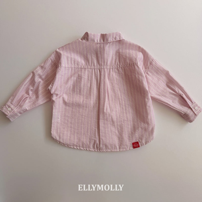 Ellymolly - Korean Children Fashion - #childrensboutique - Clear Stripe Shirt - 6