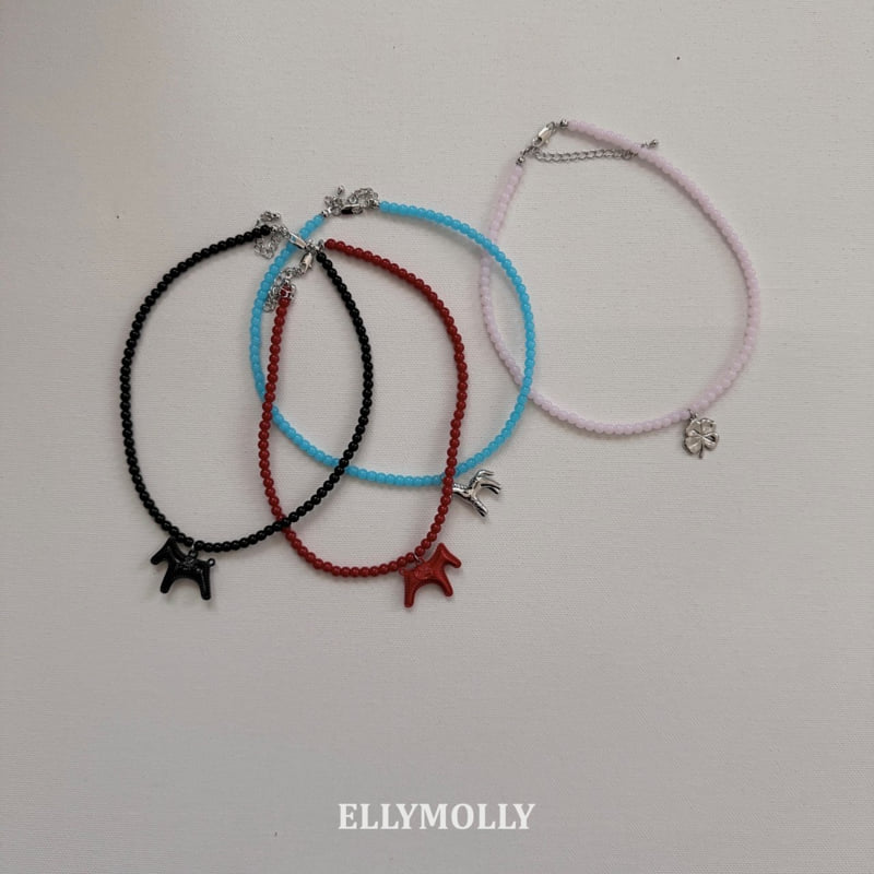 Ellymolly - Korean Children Fashion - #childrensboutique - Horse Bead Necklace
