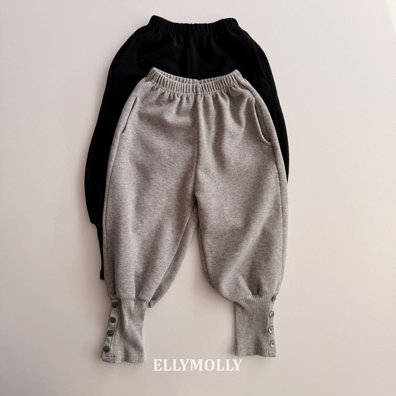 Ellymolly - Korean Children Fashion - #designkidswear - Button Rib Pants - 6
