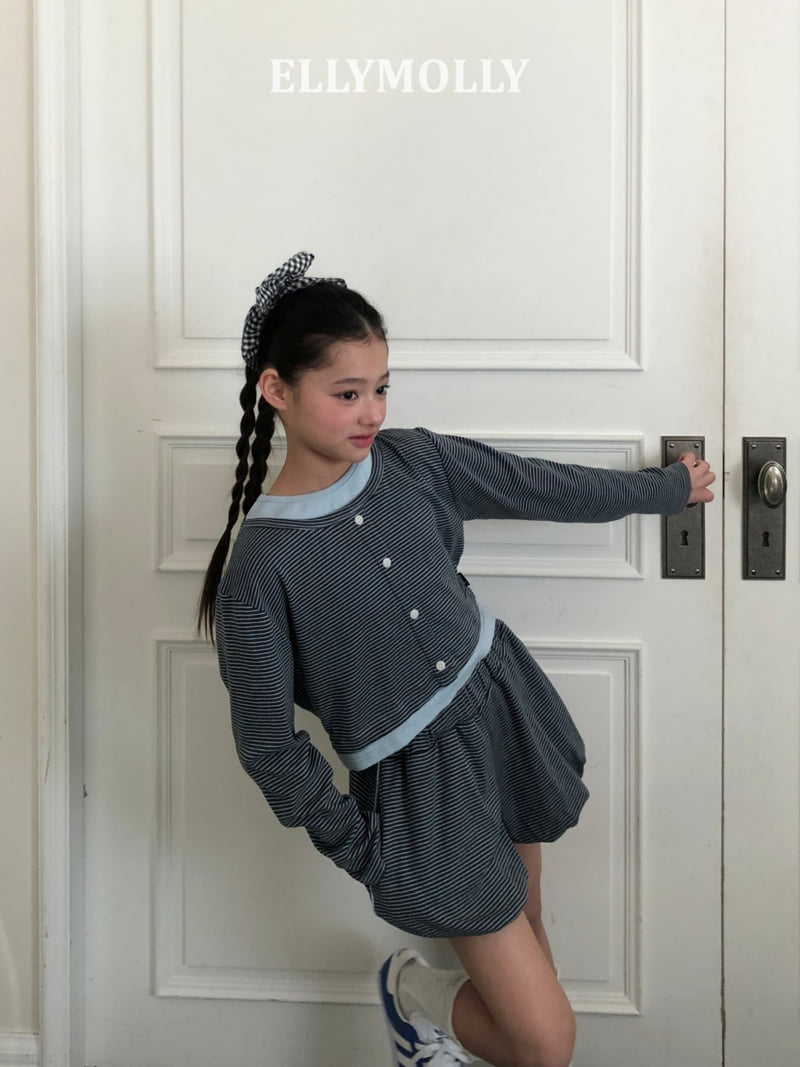 Ellymolly - Korean Children Fashion - #designkidswear - Madeleine Stripe Top - 11