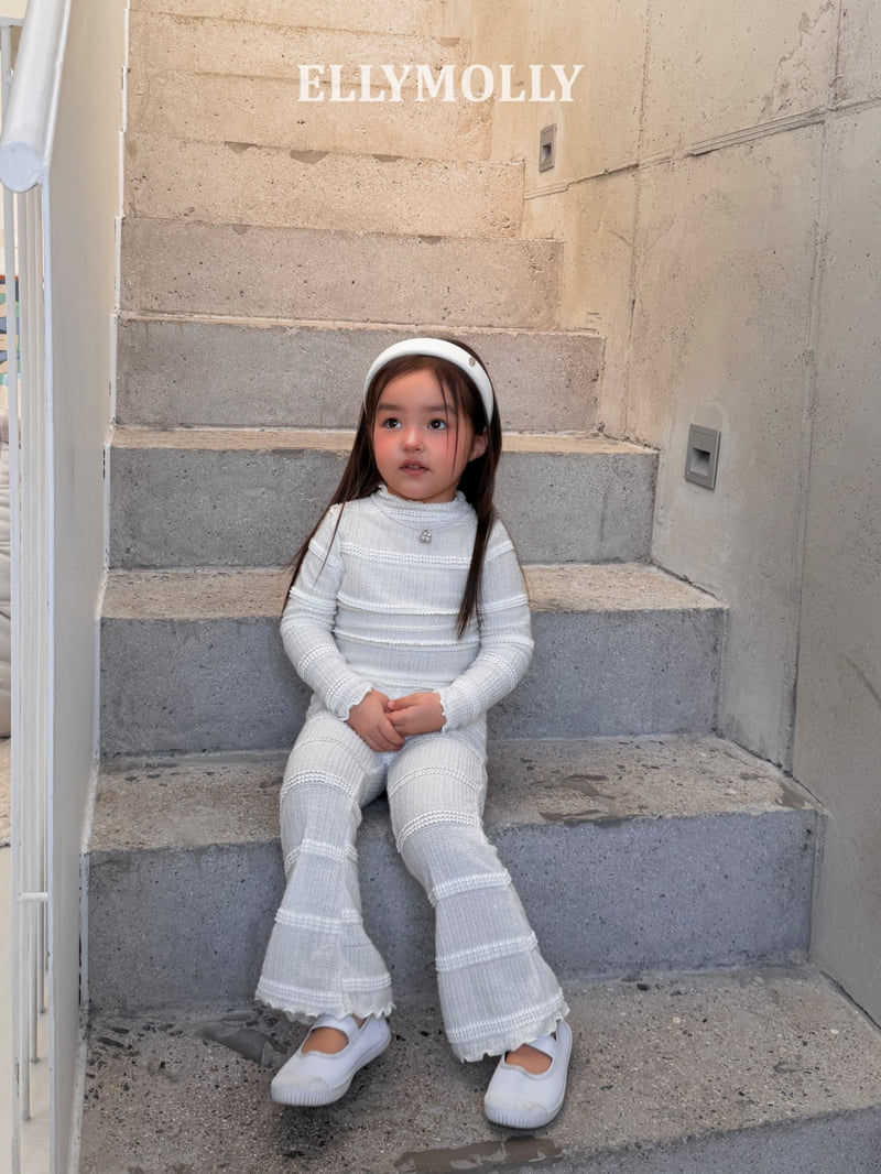 Ellymolly - Korean Children Fashion - #designkidswear - Sunny Lace Bootcut Pants - 10
