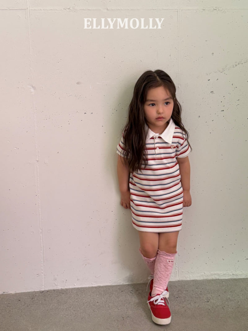 Ellymolly - Korean Children Fashion - #designkidswear - Picnic Collar One-piece - 7