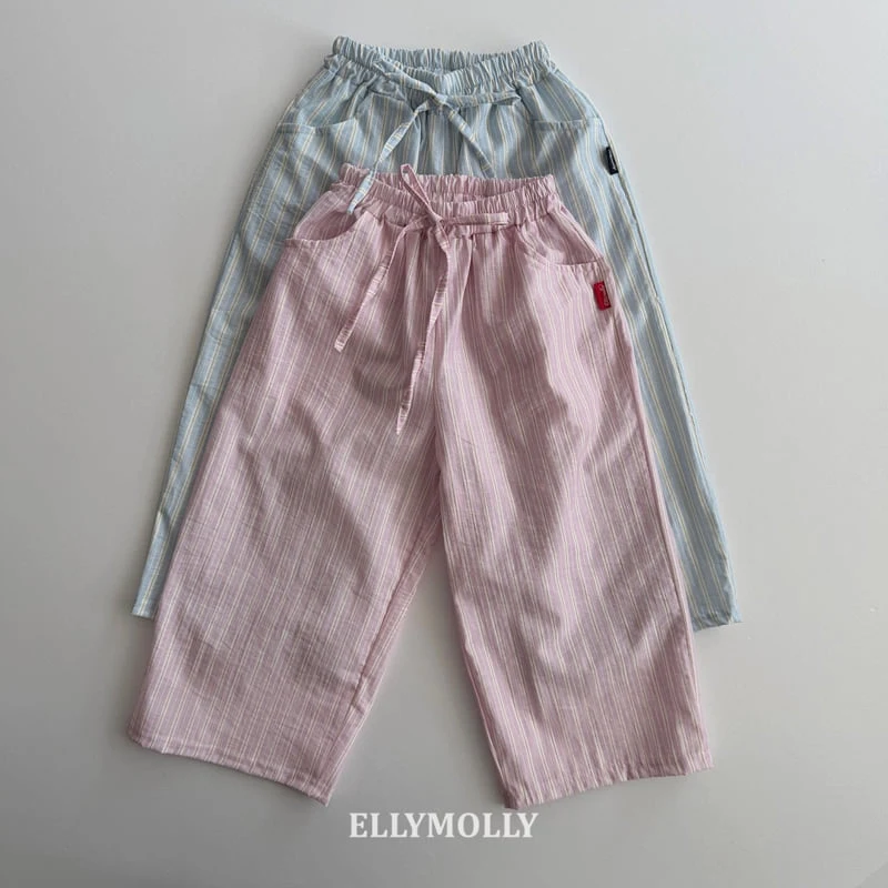 Ellymolly - Korean Children Fashion - #designkidswear - Clear Stripe Pants