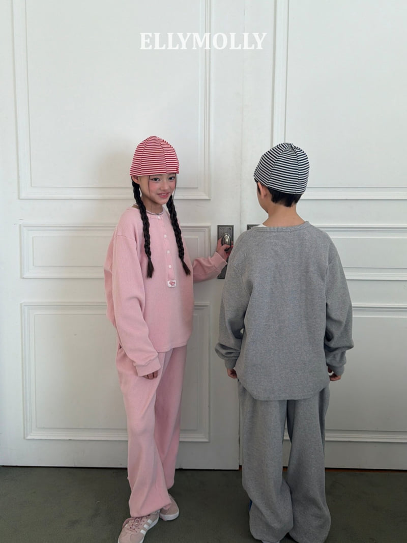 Ellymolly - Korean Children Fashion - #designkidswear - Maple Henley Neck Tee - 8