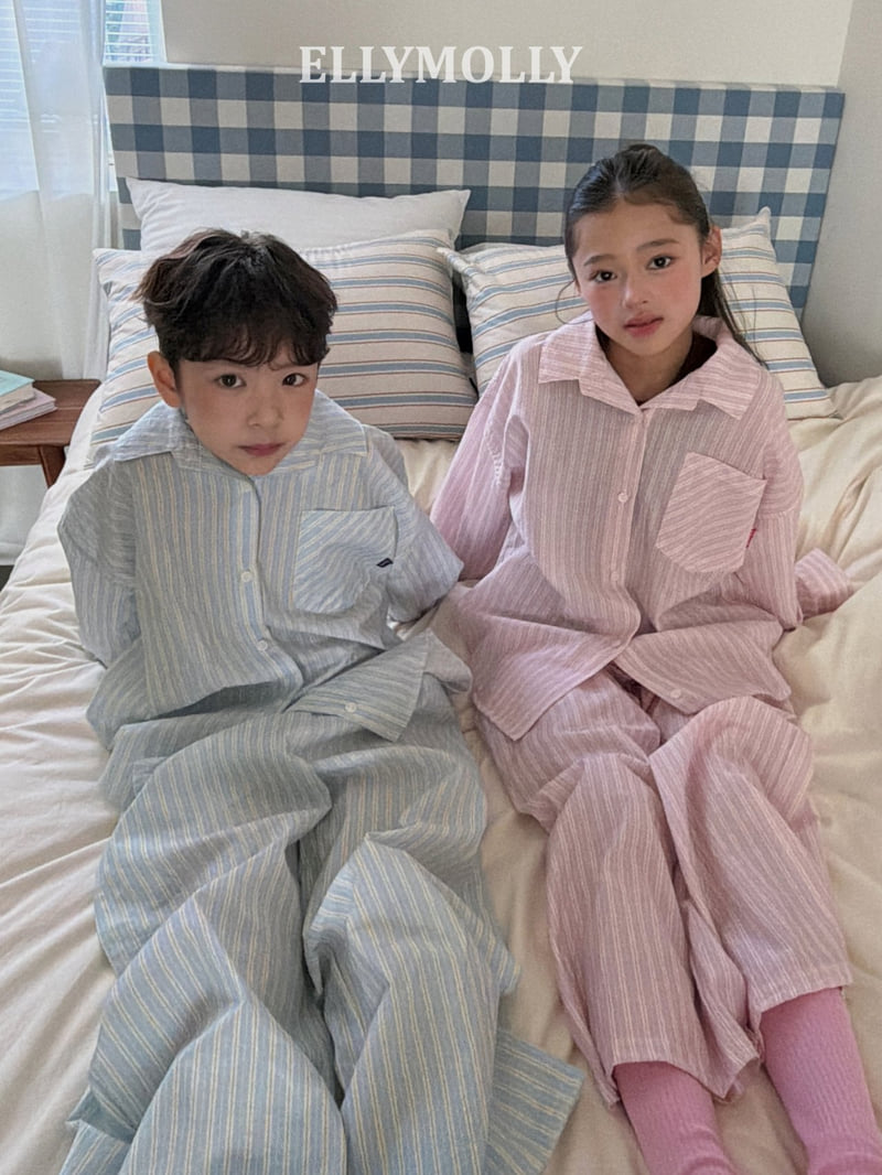 Ellymolly - Korean Children Fashion - #designkidswear - Clear Stripe Shirt - 7