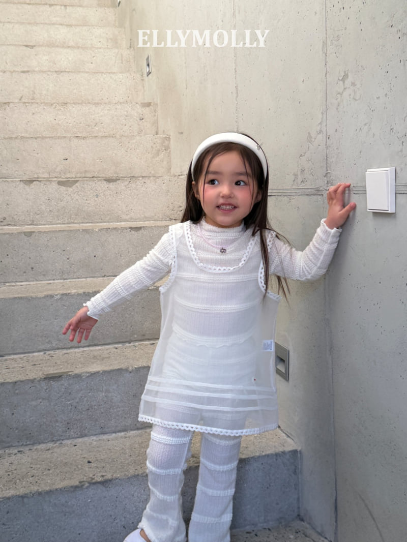 Ellymolly - Korean Children Fashion - #discoveringself - Sunny Lace Bootcut Pants - 11
