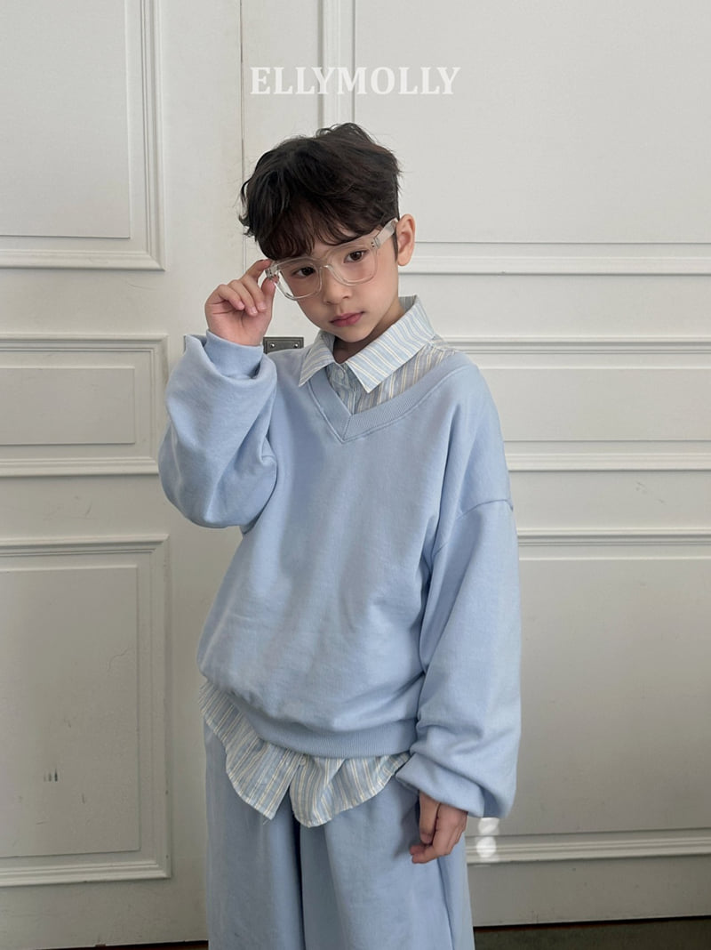 Ellymolly - Korean Children Fashion - #discoveringself - School V-Neck Sweatshirt - 10