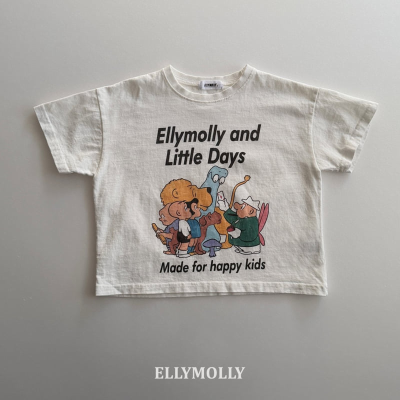 Ellymolly - Korean Children Fashion - #fashionkids - Happy Crew Boxy Tee - 5