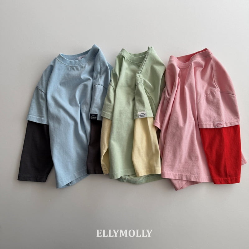 Ellymolly - Korean Children Fashion - #fashionkids - Cocoa Color Block Tee - 3