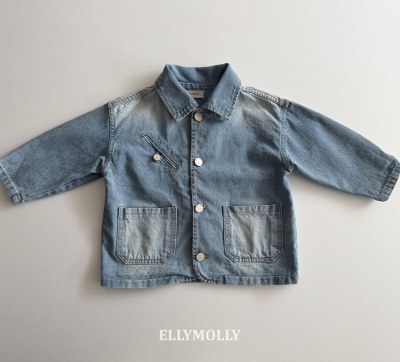 Ellymolly - Korean Children Fashion - #fashionkids - Denim Breeze Jacket (Kids)