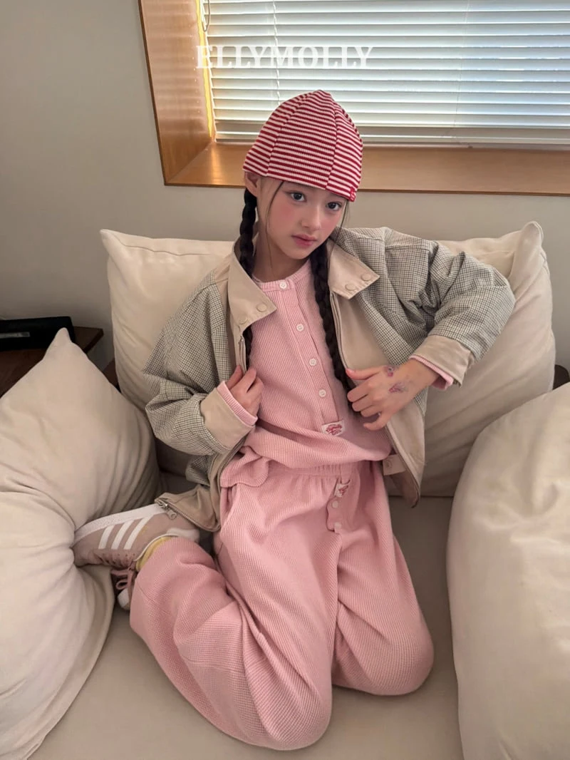 Ellymolly - Korean Children Fashion - #fashionkids - Maple Henley Neck Tee - 10