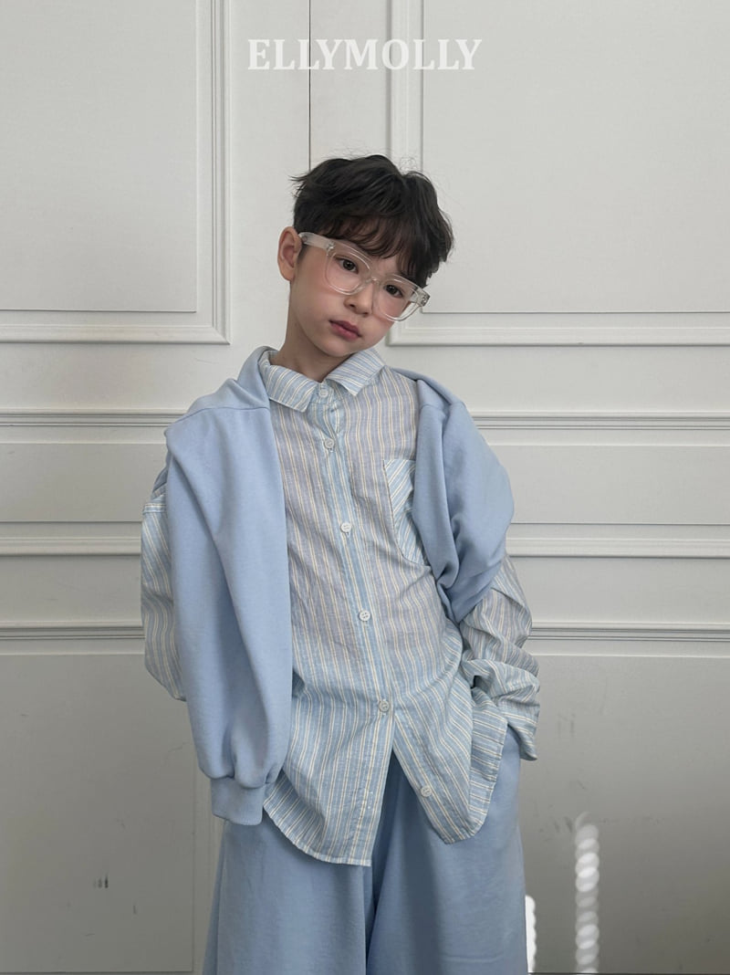 Ellymolly - Korean Children Fashion - #fashionkids - Clear Stripe Shirt - 9