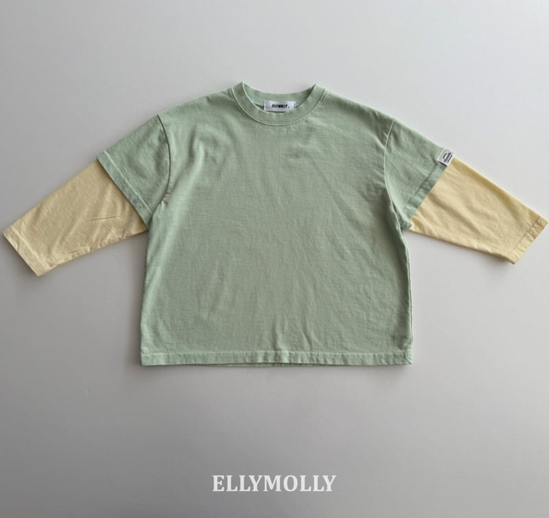 Ellymolly - Korean Children Fashion - #fashionkids - Cocoa Color Block Tee - 4
