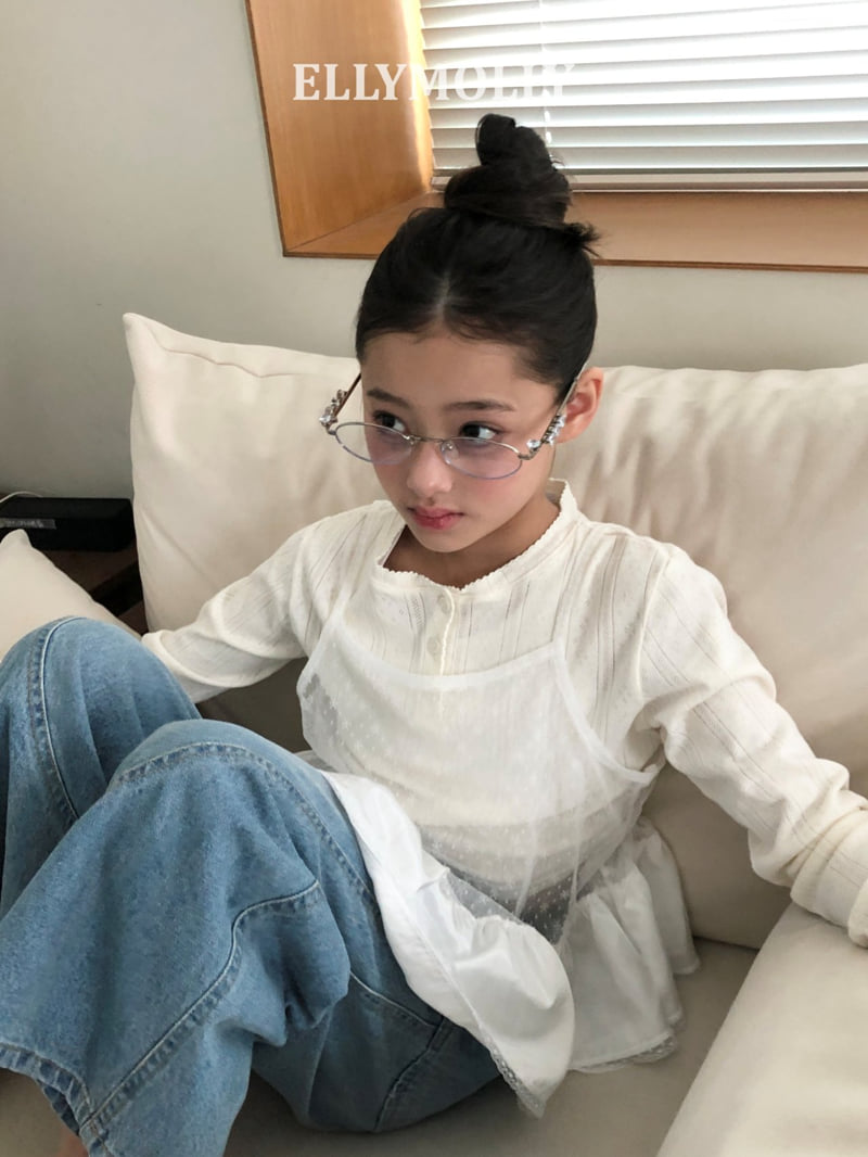 Ellymolly - Korean Children Fashion - #kidsshorts - Pin Eyelet Top - 11