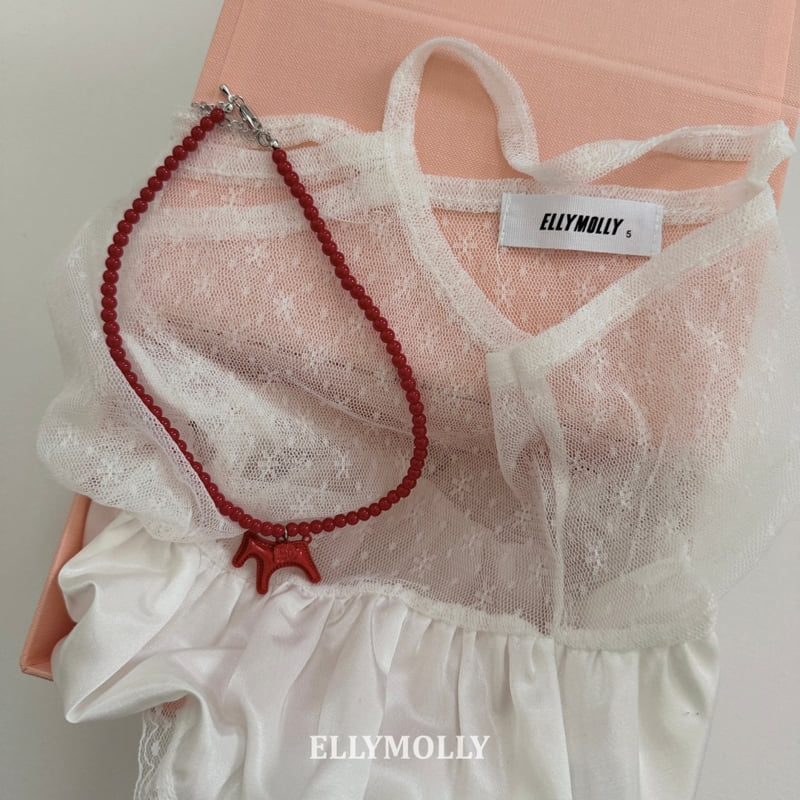 Ellymolly - Korean Children Fashion - #kidsshorts - Horse Bead Necklace - 5