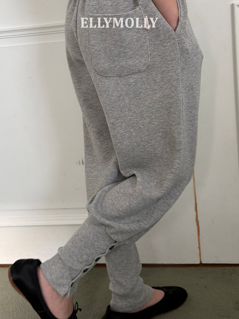 Ellymolly - Korean Children Fashion - #kidsstore - Button Rib Pants - 10
