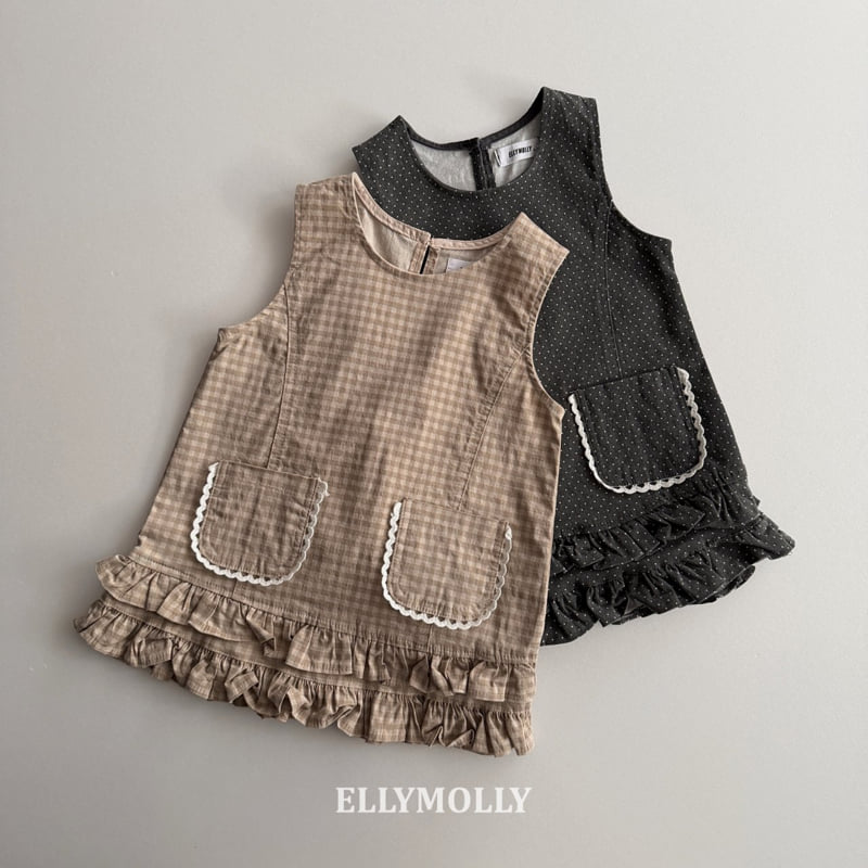 Ellymolly - Korean Children Fashion - #kidsstore - Little Pocket Frill One-piece