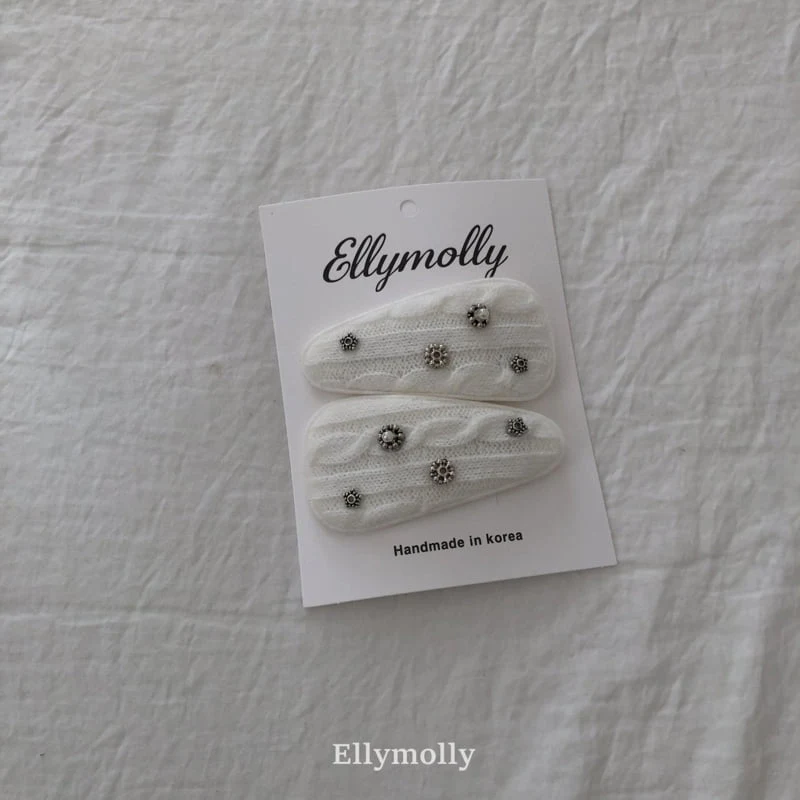 Ellymolly - Korean Children Fashion - #kidsstore - Knit Pearl Hairpin - 2