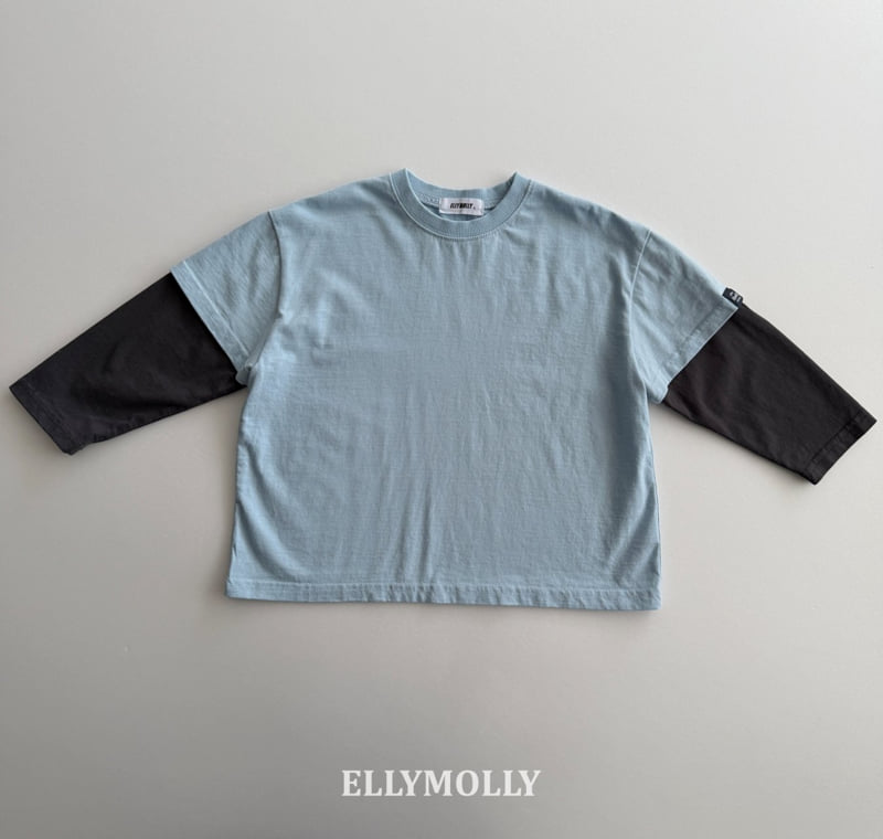 Ellymolly - Korean Children Fashion - #kidzfashiontrend - Cocoa Color Block Tee - 6