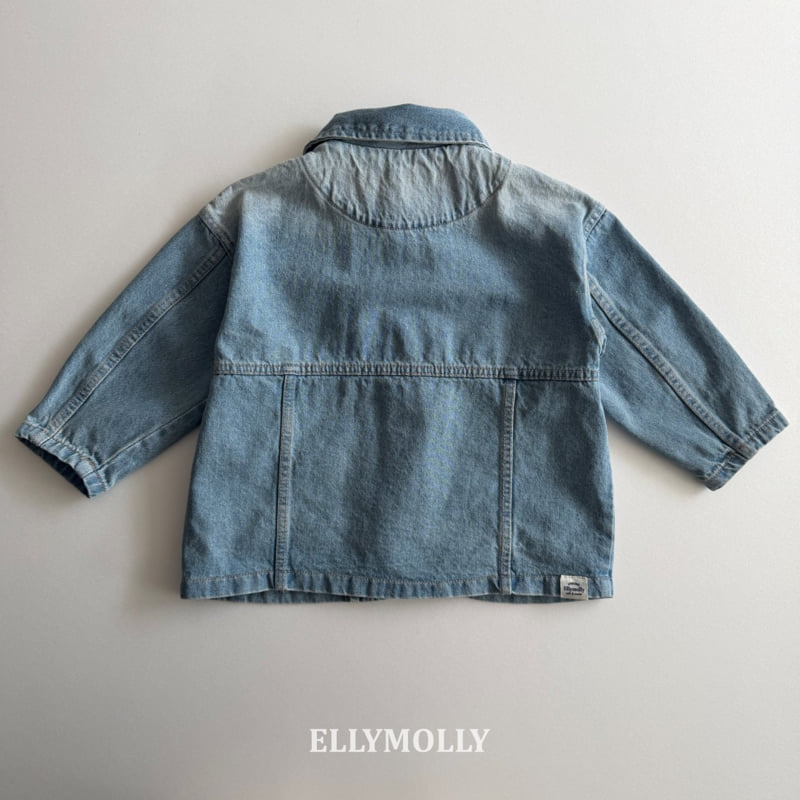 Ellymolly - Korean Children Fashion - #kidzfashiontrend - Denim Breeze Jacket (Junior) - 3