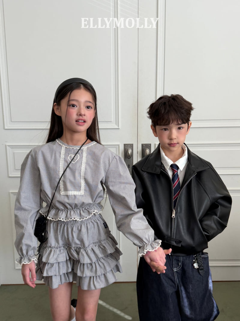 Ellymolly - Korean Children Fashion - #kidzfashiontrend - Lulu Check Blouse - 8