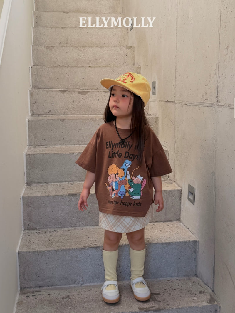 Ellymolly - Korean Children Fashion - #kidzfashiontrend - Slash Check Skirt - 11