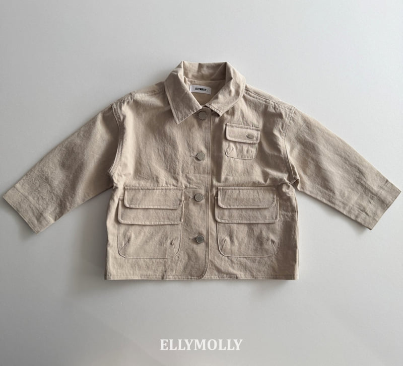 Ellymolly - Korean Children Fashion - #kidzfashiontrend - Sand Walk Symbol Jacket - 3