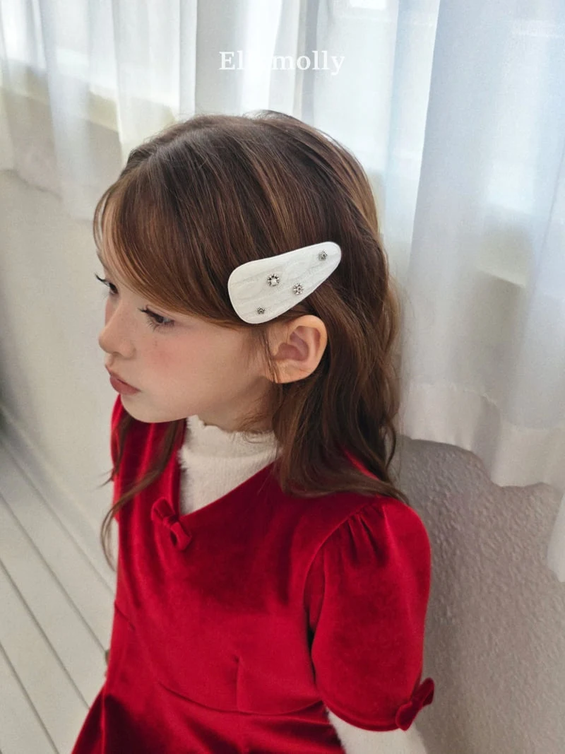 Ellymolly - Korean Children Fashion - #kidzfashiontrend - Knit Pearl Hairpin - 3