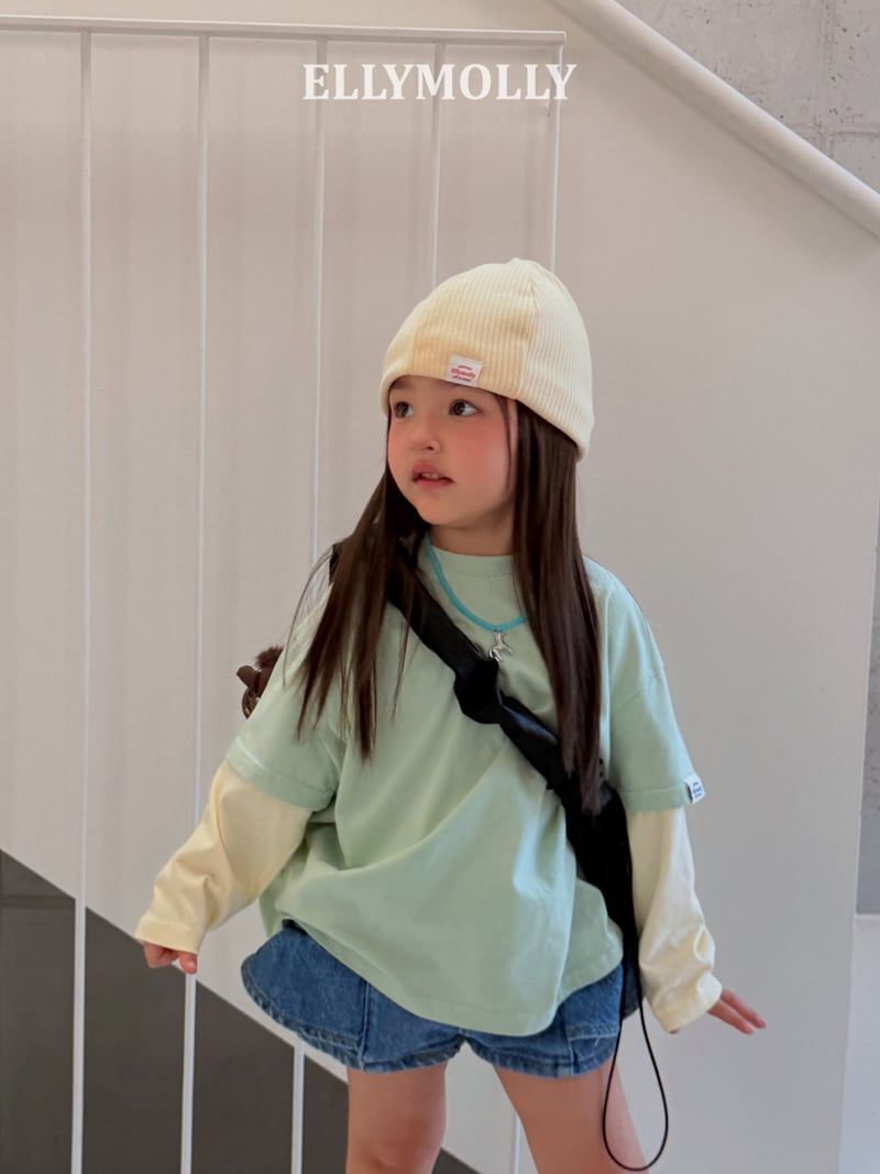 Ellymolly - Korean Children Fashion - #littlefashionista - Cocoa Color Block Tee - 8