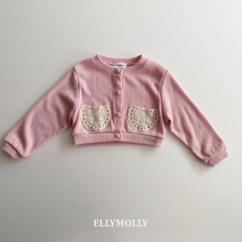 Ellymolly - Korean Children Fashion - #littlefashionista - Emilia Eyelet Cardigan - 5