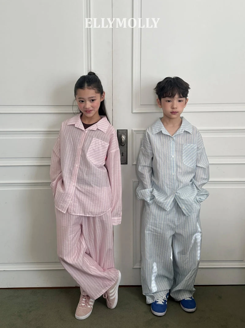 Ellymolly - Korean Children Fashion - #littlefashionista - Clear Stripe Pants - 8