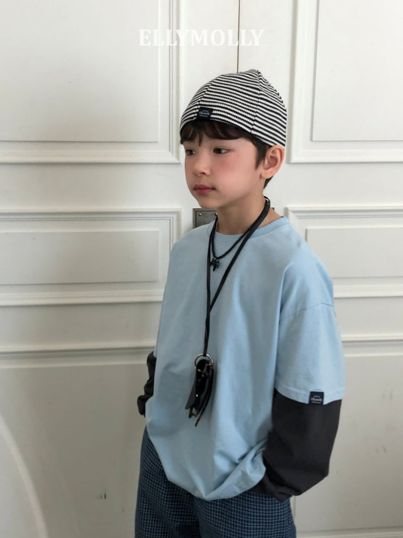 Ellymolly - Korean Children Fashion - #magicofchildhood - Cocoa Color Block Tee - 9