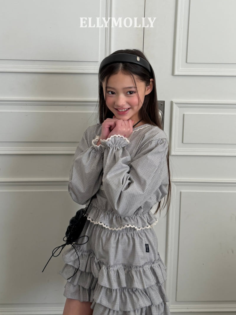 Ellymolly - Korean Children Fashion - #magicofchildhood - Lulu Check Tiered Pants - 12