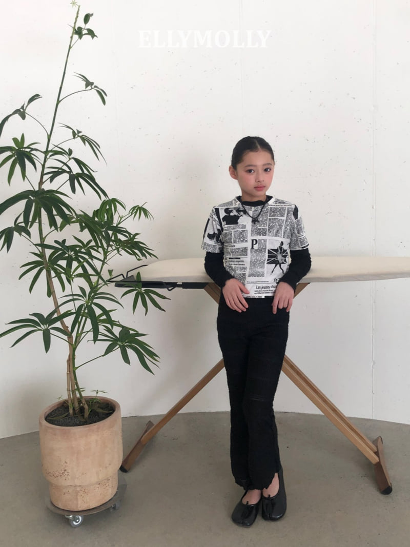 Ellymolly - Korean Children Fashion - #littlefashionista - Sunny Lace Bootcut Pants - 4