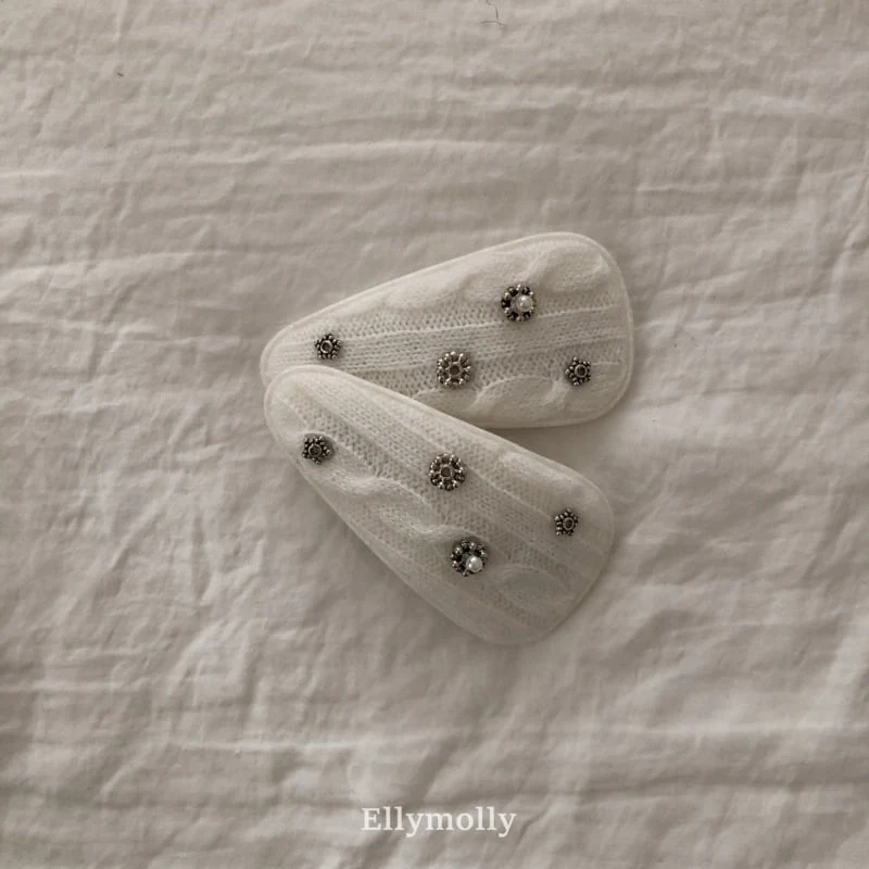 Ellymolly - Korean Children Fashion - #magicofchildhood - Knit Pearl Hairpin - 6