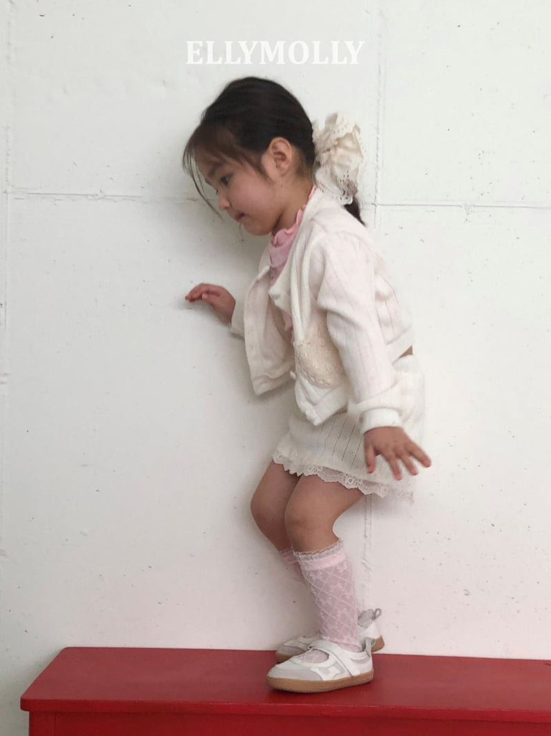 Ellymolly - Korean Children Fashion - #prettylittlegirls - Emilia Eyelet Cardigan - 8